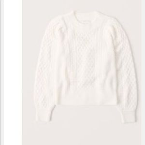 Abercrombie cable knit sweater with pearls